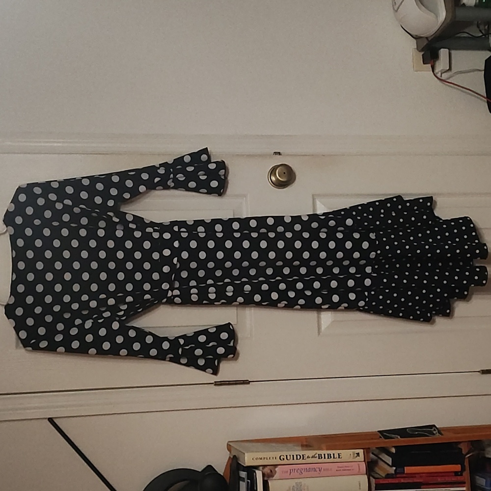 Polka dot asymmetrical dress L